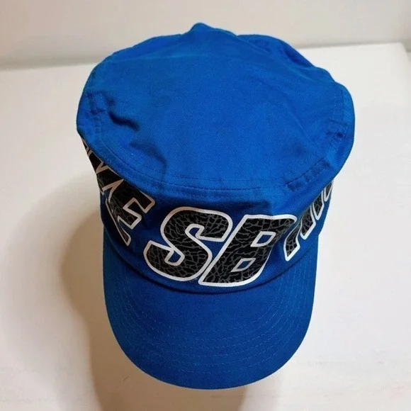 Rare Vintage NIKE SB Big Logo Stretch Fit Painters Hat Cap Y2K New NWT Cement - Picture 4 of 10